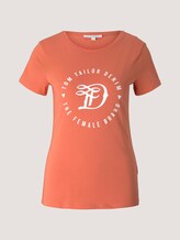 Jersey T-Shirt aus Bio-Baumwolle - Frauen - sundown coral Jersey T-Shirt aus Bio-Baumwolle - Frauen - sundown coral - 7 - TOM TAILOR Denim