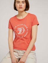 Jersey T-Shirt aus Bio-Baumwolle - Frauen - sundown coral Jersey T-Shirt aus Bio-Baumwolle - Frauen - sundown coral - 9 - TOM TAILOR Denim