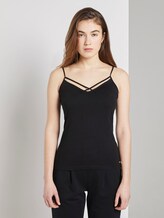 Top mit Bio-Baumwolle - Frauen - Deep Black Top mit Bio-Baumwolle - Frauen - Deep Black - 1 - TOM TAILOR Denim