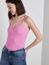 Top with spaghetti straps - Women - wild orchid pink Top with spaghetti straps - Women - wild orchid pink - 5 - TOM TAILOR Denim
