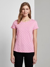 T-Shirt mit Allover Logo-Print - Frauen - pink logo print T-Shirt mit Allover Logo-Print - Frauen - pink logo print - 1 - TOM TAILOR Denim