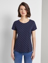 T-Shirt mit Allover Logo-Print - Frauen - navy logo print T-Shirt mit Allover Logo-Print - Frauen - navy logo print - 1 - TOM TAILOR Denim