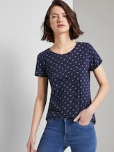 T-Shirt mit Allover Logo-Print - Frauen - navy logo print T-Shirt mit Allover Logo-Print - Frauen - navy logo print - 5 - TOM TAILOR Denim