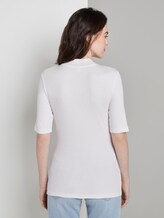 T-Shirt mit Stehkragen - Frauen - Off White T-Shirt mit Stehkragen - Frauen - Off White - 2 - TOM TAILOR Denim