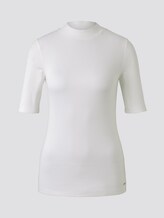 T-Shirt mit Stehkragen - Frauen - Off White T-Shirt mit Stehkragen - Frauen - Off White - 7 - TOM TAILOR Denim