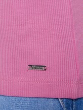 T-shirt with a stand-up collar - Women - wild orchid pink T-shirt with a stand-up collar - Women - wild orchid pink - 10 - TOM TAILOR Denim