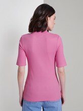 T-shirt with a stand-up collar - Women - wild orchid pink T-shirt with a stand-up collar - Women - wild orchid pink - 2 - TOM TAILOR Denim