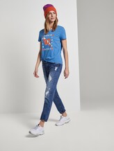 T-Shirt mit Love-Print - Frauen - water sport blue T-Shirt mit Love-Print - Frauen - water sport blue - 3 - TOM TAILOR Denim