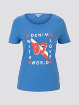 T-Shirt mit Love-Print - Frauen - water sport blue T-Shirt mit Love-Print - Frauen - water sport blue - 7 - TOM TAILOR Denim