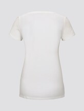Cut-Out T-Shirt mit Bio-Baumwolle - Frauen - Off White Cut-Out T-Shirt mit Bio-Baumwolle - Frauen - Off White - 8 - TOM TAILOR Denim