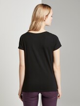 Cut-Out T-Shirt mit Bio-Baumwolle - Frauen - Deep Black Cut-Out T-Shirt mit Bio-Baumwolle - Frauen - Deep Black - 2 - TOM TAILOR Denim