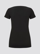 Cut-Out T-Shirt mit Bio-Baumwolle - Frauen - Deep Black Cut-Out T-Shirt mit Bio-Baumwolle - Frauen - Deep Black - 8 - TOM TAILOR Denim