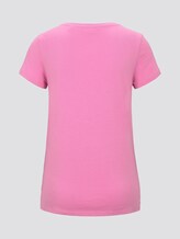 Biologisch T-shirt met vetersluiting - Vrouwen - wild orchid pink Biologisch T-shirt met vetersluiting - Vrouwen - wild orchid pink - 8 - TOM TAILOR Denim