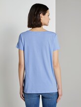 Cut-Out T-Shirt mit Bio-Baumwolle - Frauen - fresh light blue Cut-Out T-Shirt mit Bio-Baumwolle - Frauen - fresh light blue - 2 - TOM TAILOR Denim
