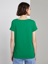 Organic T-shirt with lacing - Women - fresh bright green Organic T-shirt with lacing - Women - fresh bright green - 2 - TOM TAILOR Denim