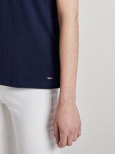 Jersey T-Shirt mit Kontrast-Details - Frauen - Real Navy Blue Jersey T-Shirt mit Kontrast-Details - Frauen - Real Navy Blue - 10 - TOM TAILOR Denim