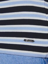 Gestreiftes T-Shirt mit Stehkragen - Frauen - navy light blue stripe Gestreiftes T-Shirt mit Stehkragen - Frauen - navy light blue stripe - 10 - TOM TAILOR Denim