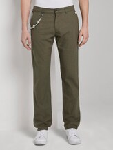 Travis Regular Hose aus Leinengemisch mit Kordelband - Männer - Olive Night Green Travis Regular Hose aus Leinengemisch mit Kordelband - Männer - Olive Night Green - 1 - TOM TAILOR