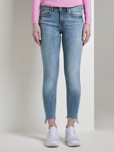 Jona Extra Skinny Jeans mit Fransen - Frauen - Used Light Stone Blue Denim Jona Extra Skinny Jeans mit Fransen - Frauen - Used Light Stone Blue Denim - 1 - TOM TAILOR Denim