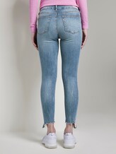 Jona Extra Skinny Jeans mit Fransen - Frauen - Used Light Stone Blue Denim Jona Extra Skinny Jeans mit Fransen - Frauen - Used Light Stone Blue Denim - 2 - TOM TAILOR Denim