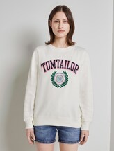 Sweatshirt mit Logo-Print - Frauen - Off White Sweatshirt mit Logo-Print - Frauen - Off White - 1 - TOM TAILOR Denim