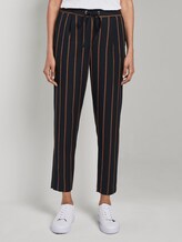 Geruite broek in enkellengte - - navy beige orange stripe Geruite broek in enkellengte - - navy beige orange stripe - 1 - Mine to five