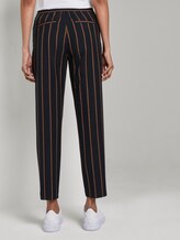 Geruite broek in enkellengte - - navy beige orange stripe Geruite broek in enkellengte - - navy beige orange stripe - 2 - Mine to five