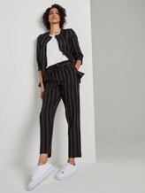 Geruite broek in enkellengte - - navy beige orange stripe Geruite broek in enkellengte - - navy beige orange stripe - 3 - Mine to five