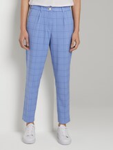 Karierte Chino Hose - Frauen - blue check design Karierte Chino Hose - Frauen - blue check design - 1 - Mine to five