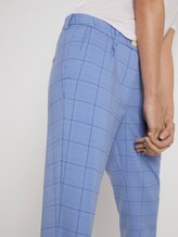 Karierte Chino Hose - Frauen - blue check design Karierte Chino Hose - Frauen - blue check design - 10 - Mine to five