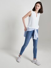 Ärmellose Bluse mit Henley-Ausschnitt - Frauen - Off White Ärmellose Bluse mit Henley-Ausschnitt - Frauen - Off White - 3 - TOM TAILOR Denim