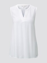 Ärmellose Bluse mit Henley-Ausschnitt - Frauen - Off White Ärmellose Bluse mit Henley-Ausschnitt - Frauen - Off White - 7 - TOM TAILOR Denim
