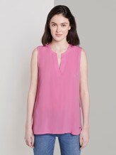 Ärmellose Bluse mit Henley-Ausschnitt - Frauen - wild orchid pink Ärmellose Bluse mit Henley-Ausschnitt - Frauen - wild orchid pink - 1 - TOM TAILOR Denim