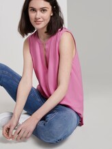 Ärmellose Bluse mit Henley-Ausschnitt - Frauen - wild orchid pink Ärmellose Bluse mit Henley-Ausschnitt - Frauen - wild orchid pink - 5 - TOM TAILOR Denim