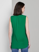 Ärmellose Bluse mit Henley-Ausschnitt - Frauen - fresh bright green Ärmellose Bluse mit Henley-Ausschnitt - Frauen - fresh bright green - 2 - TOM TAILOR Denim