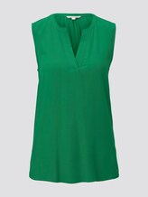 Ärmellose Bluse mit Henley-Ausschnitt - Frauen - fresh bright green Ärmellose Bluse mit Henley-Ausschnitt - Frauen - fresh bright green - 7 - TOM TAILOR Denim