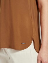Ärmellose Bluse mit Henley-Ausschnitt - Frauen - mango brown Ärmellose Bluse mit Henley-Ausschnitt - Frauen - mango brown - 10 - TOM TAILOR Denim