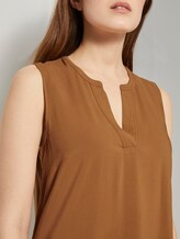 Ärmellose Bluse mit Henley-Ausschnitt - Frauen - mango brown Ärmellose Bluse mit Henley-Ausschnitt - Frauen - mango brown - 9 - TOM TAILOR Denim