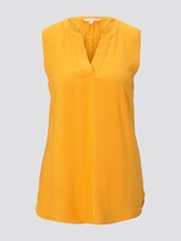 Ärmellose Bluse mit Henley-Ausschnitt - Frauen - orange yellow Ärmellose Bluse mit Henley-Ausschnitt - Frauen - orange yellow - 7 - TOM TAILOR Denim