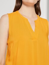 Ärmellose Bluse mit Henley-Ausschnitt - Frauen - orange yellow Ärmellose Bluse mit Henley-Ausschnitt - Frauen - orange yellow - 9 - TOM TAILOR Denim