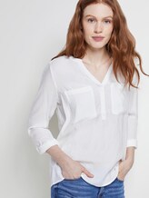 Tunikabluse mit Brusttaschen - Frauen - Off White Tunikabluse mit Brusttaschen - Frauen - Off White - 5 - TOM TAILOR Denim