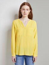 Tunikabluse mit Brusttaschen - Frauen - Golden Summer Yellow Tunikabluse mit Brusttaschen - Frauen - Golden Summer Yellow - 1 - TOM TAILOR Denim