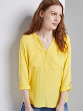 Tunikabluse mit Brusttaschen - Frauen - Golden Summer Yellow Tunikabluse mit Brusttaschen - Frauen - Golden Summer Yellow - 5 - TOM TAILOR Denim