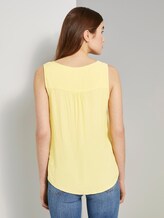 Ärmellose Bluse mit Spitze - Frauen - Golden Summer Yellow Ärmellose Bluse mit Spitze - Frauen - Golden Summer Yellow - 2 - TOM TAILOR Denim
