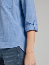 Henley Shirt in Melange-Optik - Frauen - light blue white slub Henley Shirt in Melange-Optik - Frauen - light blue white slub - 10 - TOM TAILOR Denim