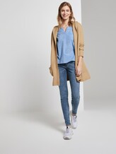 Henley Shirt in Melange-Optik - Frauen - light blue white slub Henley Shirt in Melange-Optik - Frauen - light blue white slub - 3 - TOM TAILOR Denim