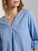 Henley Shirt in Melange-Optik - Frauen - light blue white slub Henley Shirt in Melange-Optik - Frauen - light blue white slub - 9 - TOM TAILOR Denim