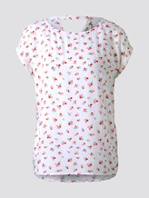 Gemustertes T-Shirt mit Cut-Out - Frauen - light flower print Gemustertes T-Shirt mit Cut-Out - Frauen - light flower print - 7 - TOM TAILOR Denim