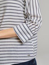 Gestreifte Bluse mit Carree Ausschnitt - Frauen - navy white stripe Gestreifte Bluse mit Carree Ausschnitt - Frauen - navy white stripe - 10 - TOM TAILOR Denim