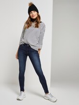 Gestreifte Bluse mit Carree Ausschnitt - Frauen - navy white stripe Gestreifte Bluse mit Carree Ausschnitt - Frauen - navy white stripe - 3 - TOM TAILOR Denim